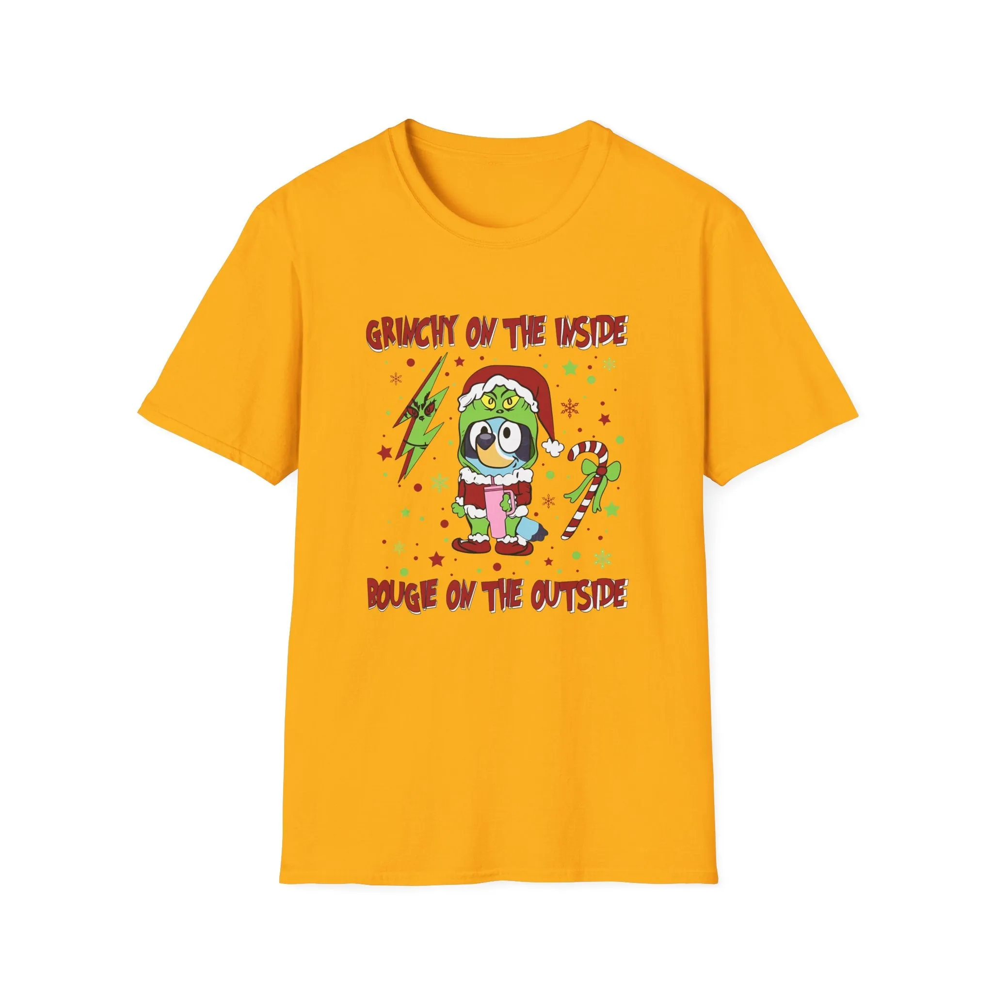 Princess Grace Crunchy & Bougie Unisex Softstyle T-Shirt - Fun Holiday Graphic Tee