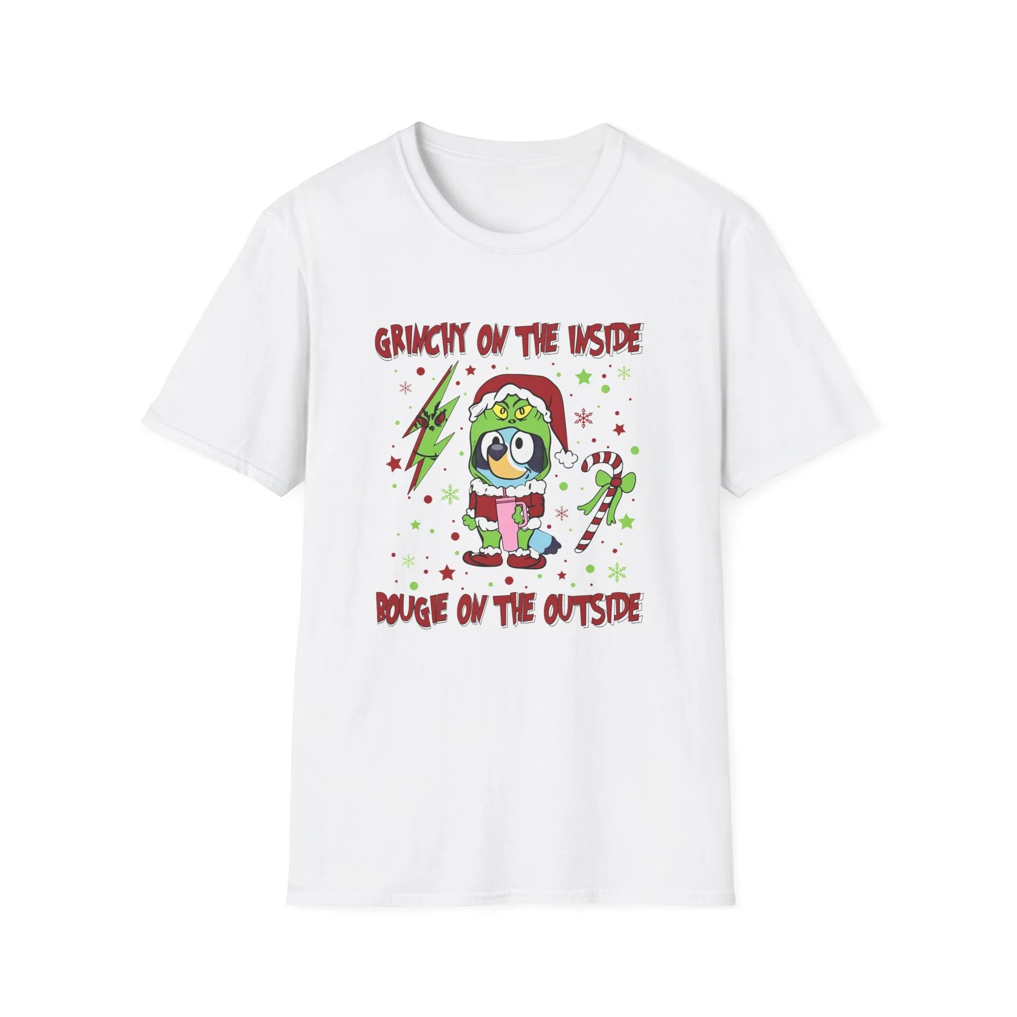 Princess Grace Crunchy & Bougie Unisex Softstyle T-Shirt - Fun Holiday Graphic Tee