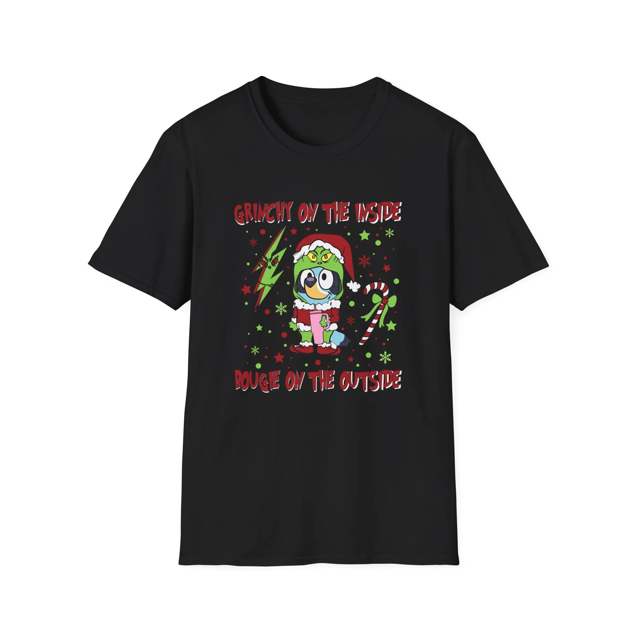 Princess Grace Crunchy & Bougie Unisex Softstyle T-Shirt - Fun Holiday Graphic Tee