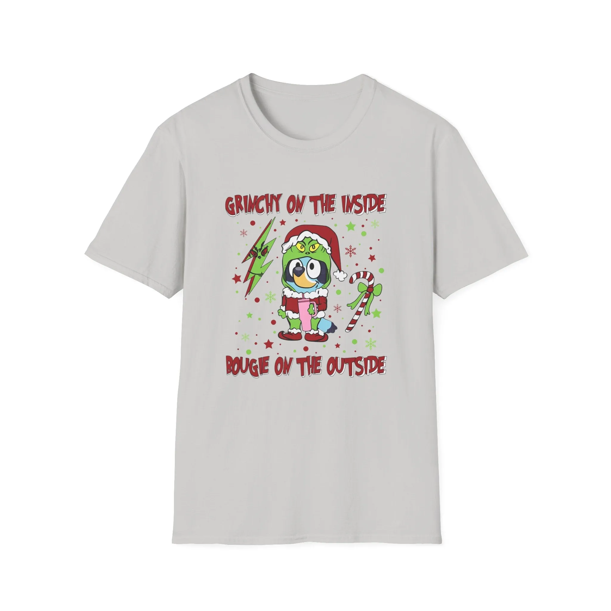 Princess Grace Crunchy & Bougie Unisex Softstyle T-Shirt - Fun Holiday Graphic Tee