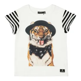 Rock Your Kid - Music Animal Boxy Tee in Cream