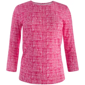 Shaped Knit Tee in Geranio Tweed