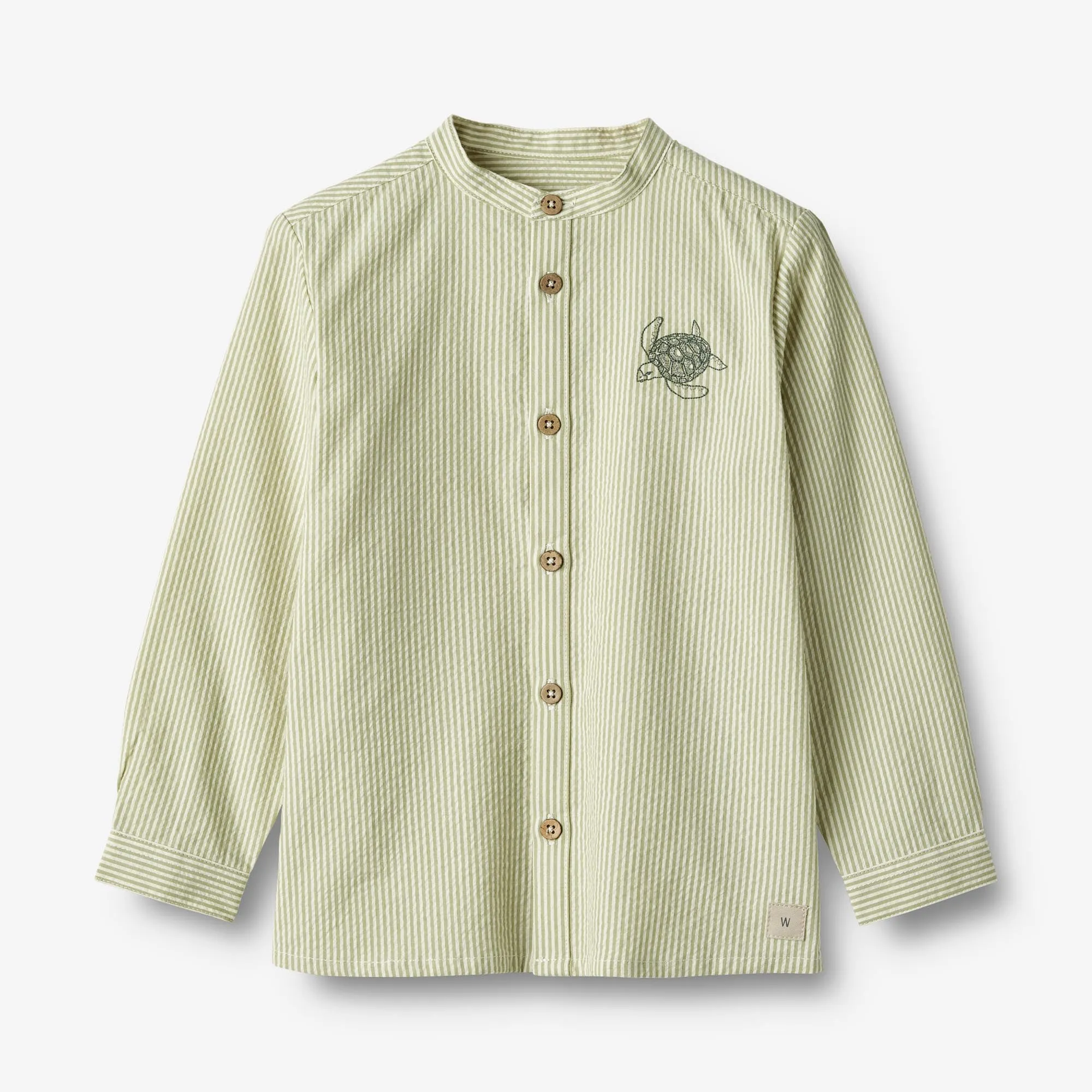 Shirt Embroidery Willum - green stripe