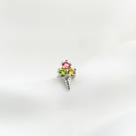 Silver Ice Cream Stud