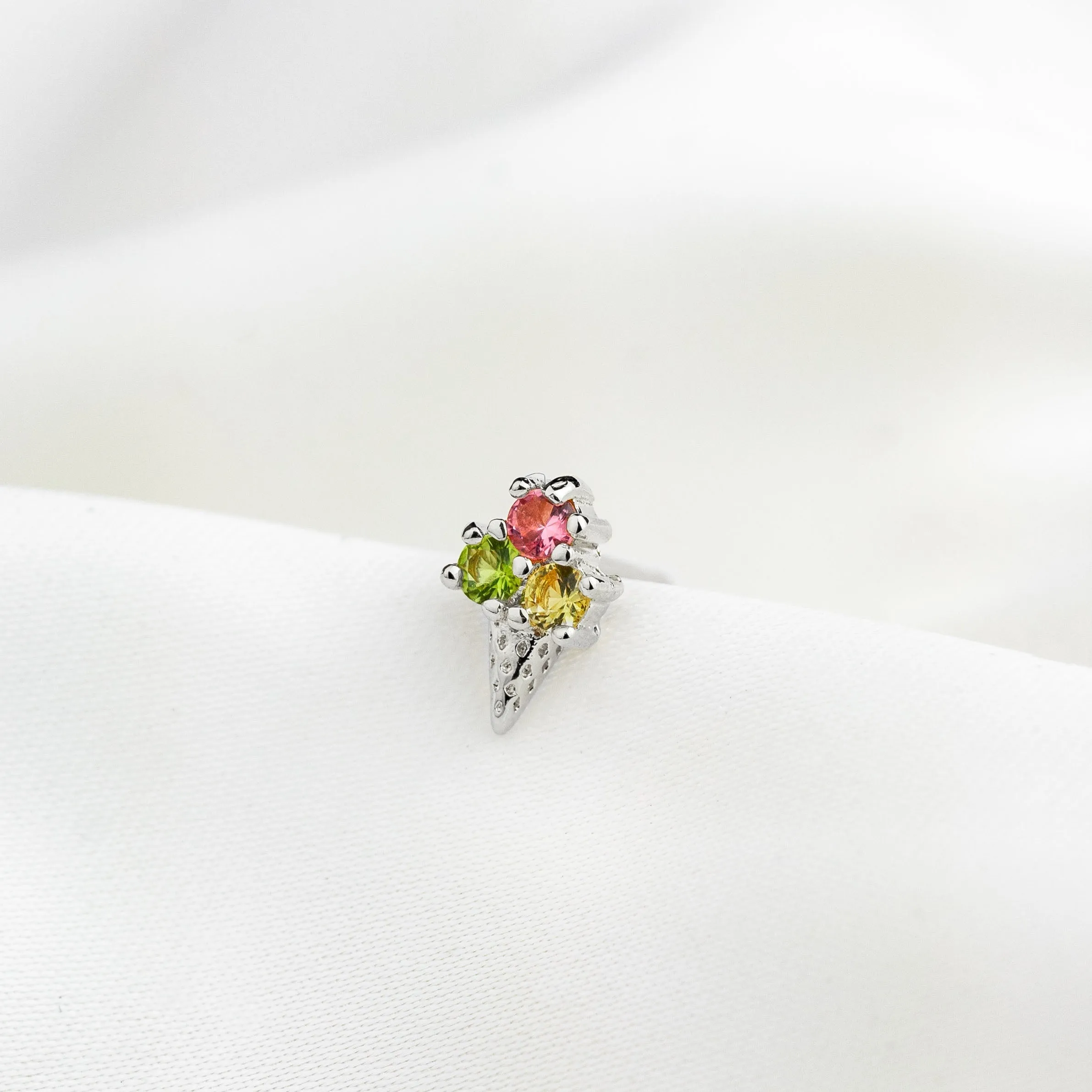 Silver Ice Cream Stud