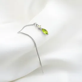 Silver Sparkling Peridot Earthread
