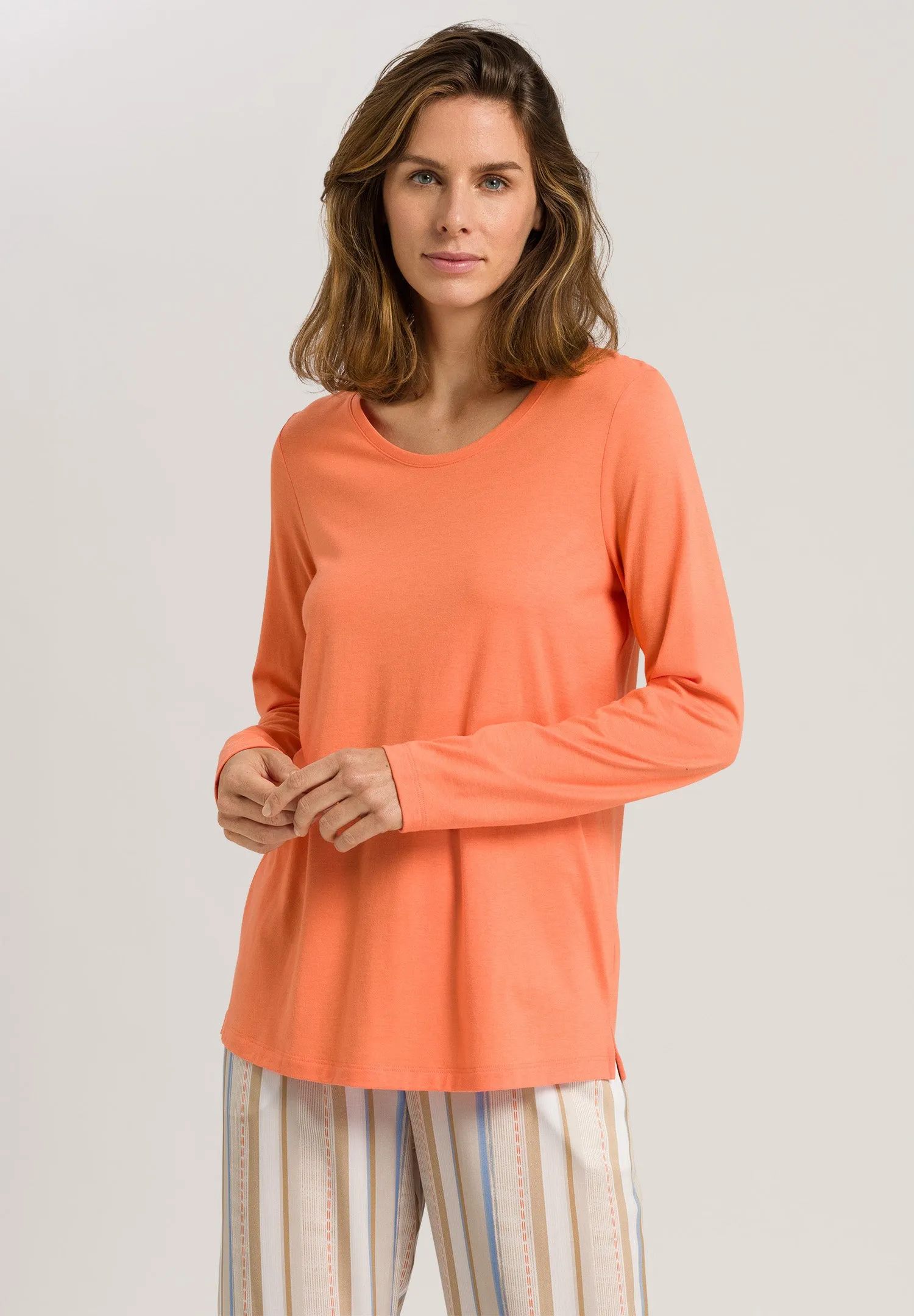 Sleep And Lounge Relaxed Round Neck Top | Flamingo 77844-1291