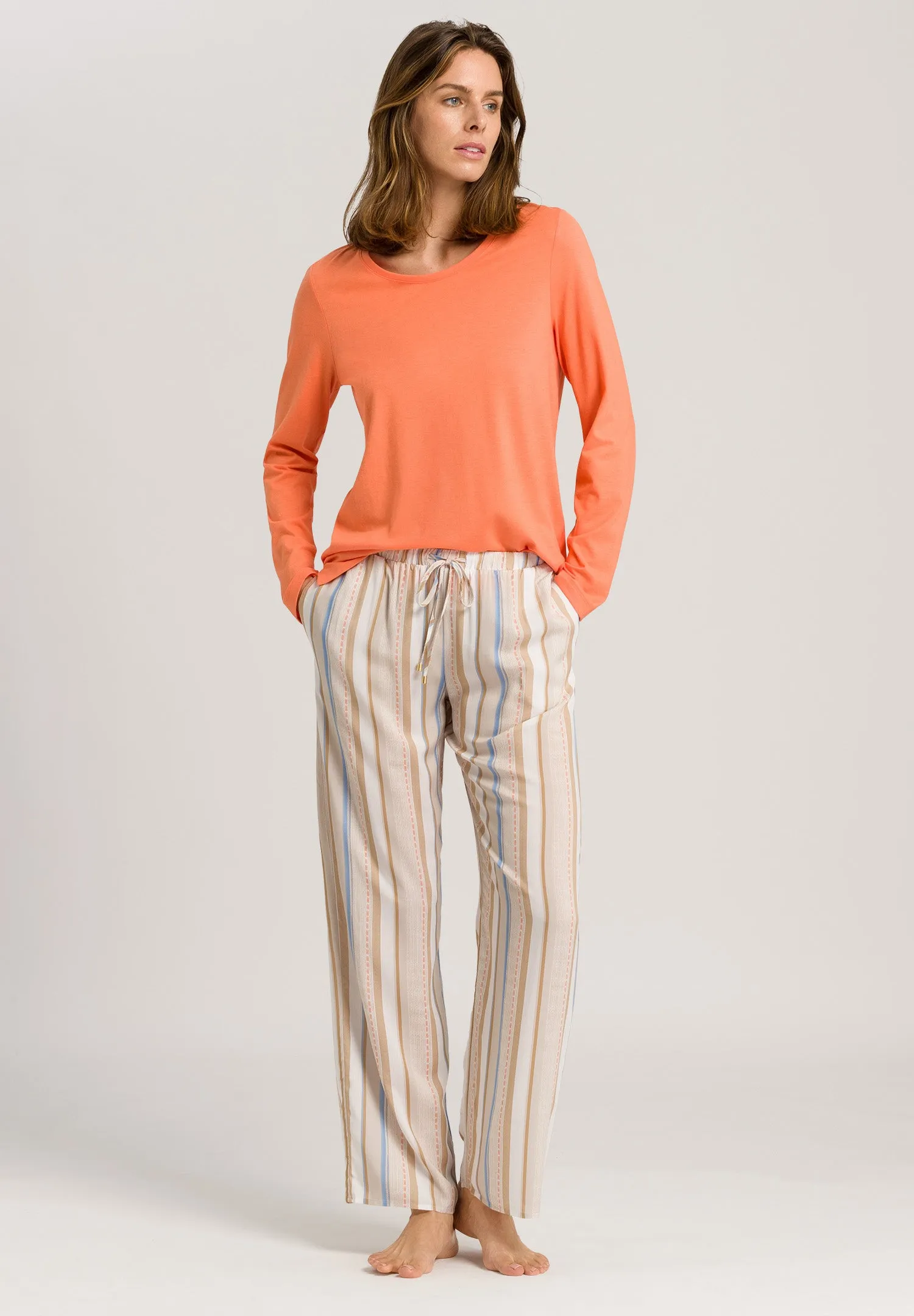 Sleep And Lounge Relaxed Round Neck Top | Flamingo 77844-1291