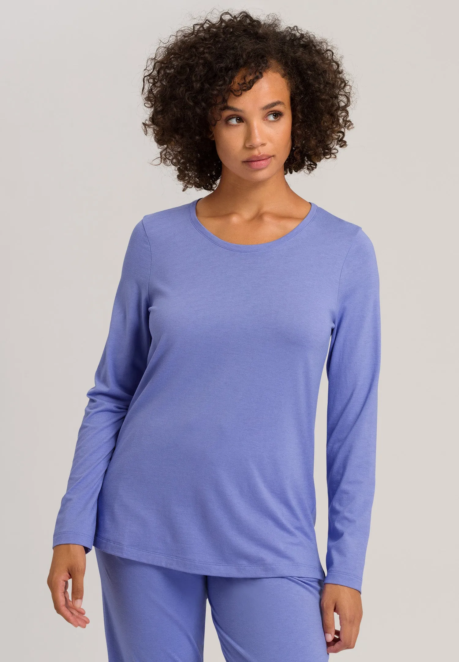 Sleep And Lounge Relaxed Round Neck Top | Gemstone 77844-1596