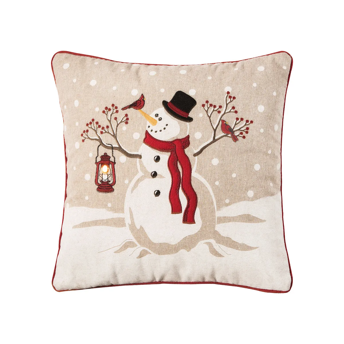 Snowman Wonder LED Pillow