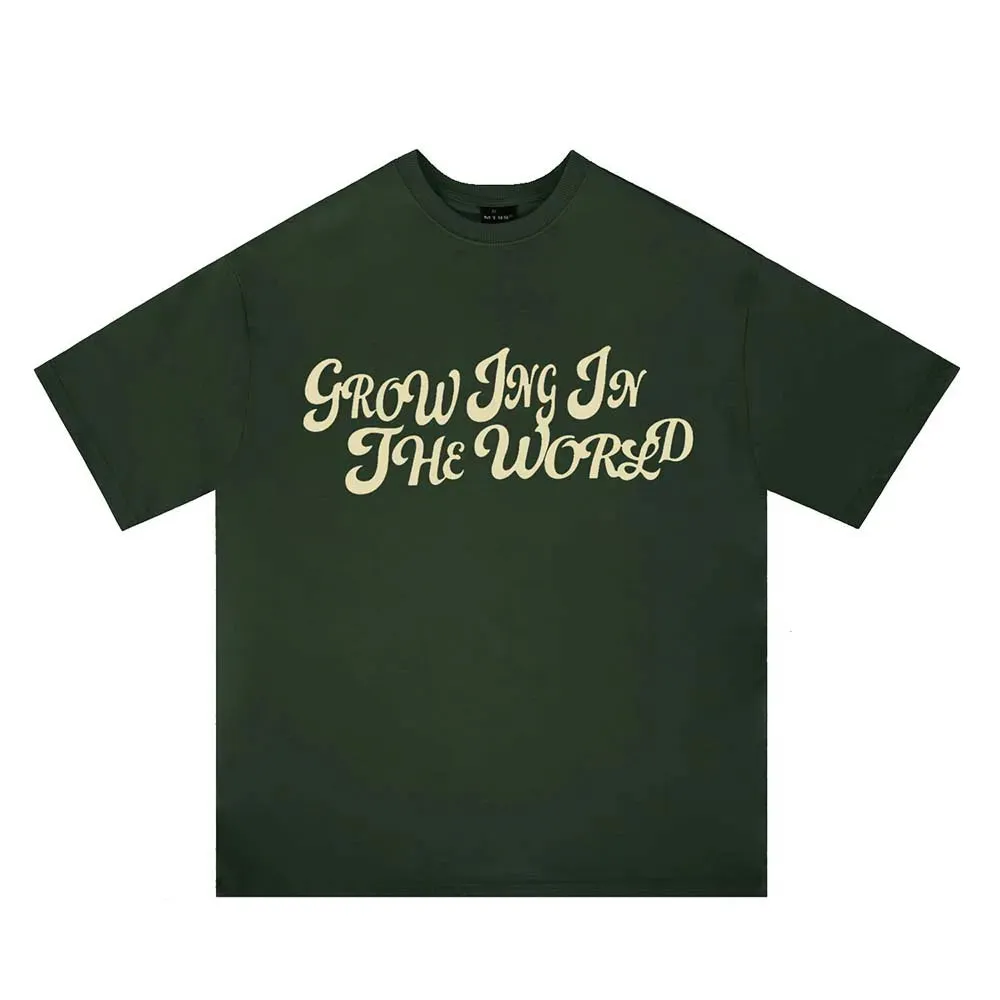 Text Printed Short Sleeve T-shirt - Loose Half Sleeve Couple Tops Tees