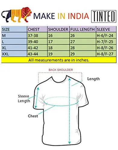 Tinted Men's Cotton Lycra V-Neck T-Shirt TJ101CRH-BLACK-M