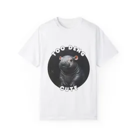 Unisex Garment-Dyed T-Shirt, Moo Deng the Cute Pygmy Hippo | 100% Cotton, Soft-Washed, Relaxed Fit