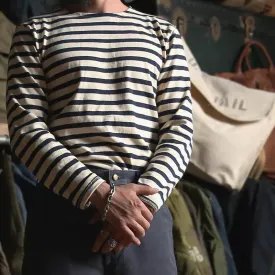 Vintage Breton Stripe Long Sleeve French Sailor Naval T-Shirt