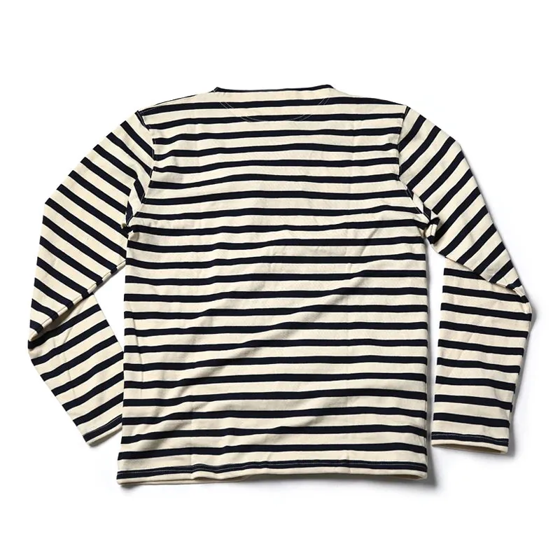 Vintage Breton Stripe Long Sleeve French Sailor Naval T-Shirt