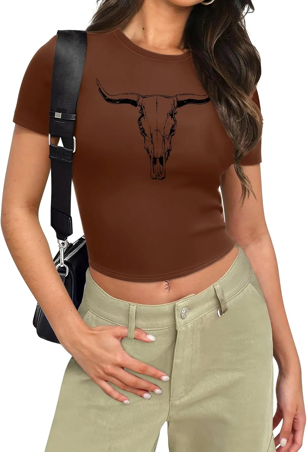 Western Shirts for Women Cowgirl Tshirt Cowboy Country Concert Outfits Summer Slim Shirt Sexy Crop Tops for Girls