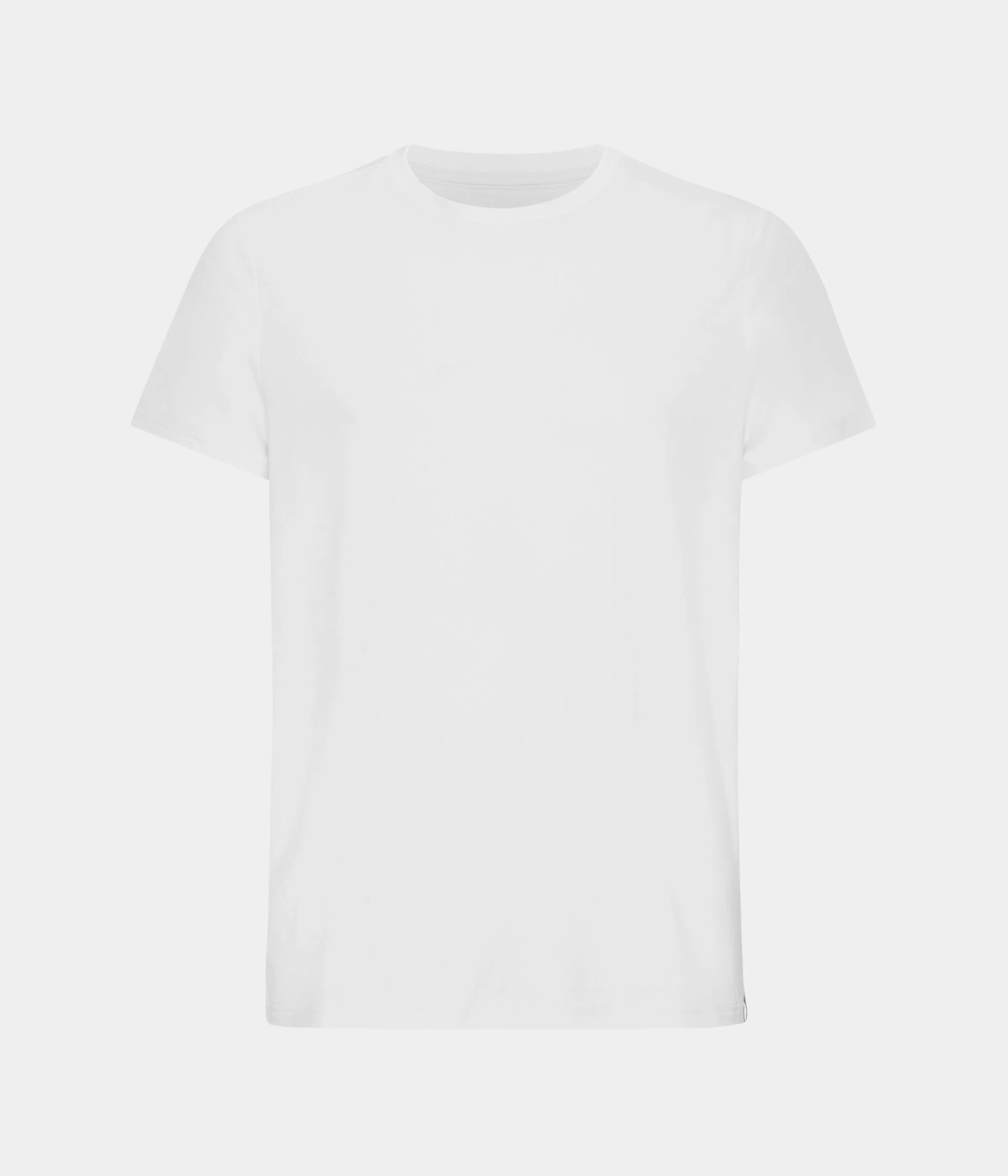 White crew neck bamboo T-shirt