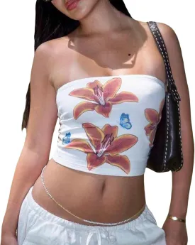 Women Y2k Tube Top Sexy Cami Tops Going Out Summer Outfits