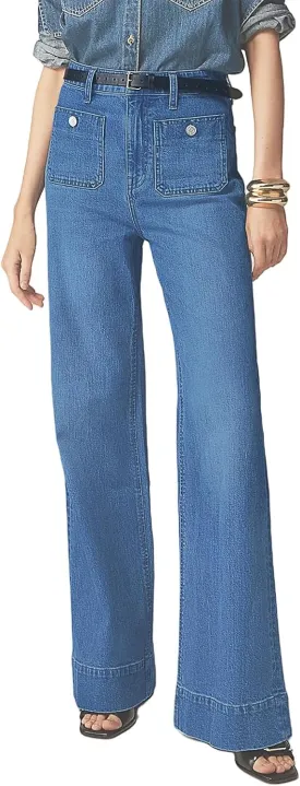 Womens Wide Leg Jeans High Waisted Casual Baggy Jean for Women Stretch Denim Pants with Pockets