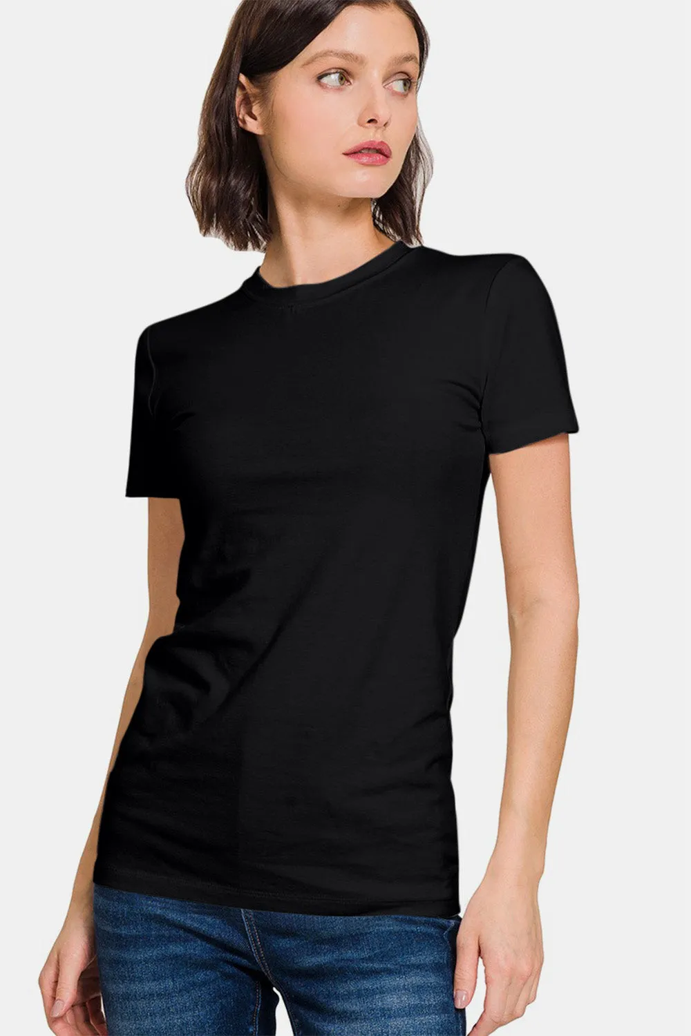 Women's Zenana Crew Neck Short Sleeve T-Shirt