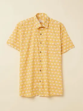 Yellow Elephant Printed Shirt