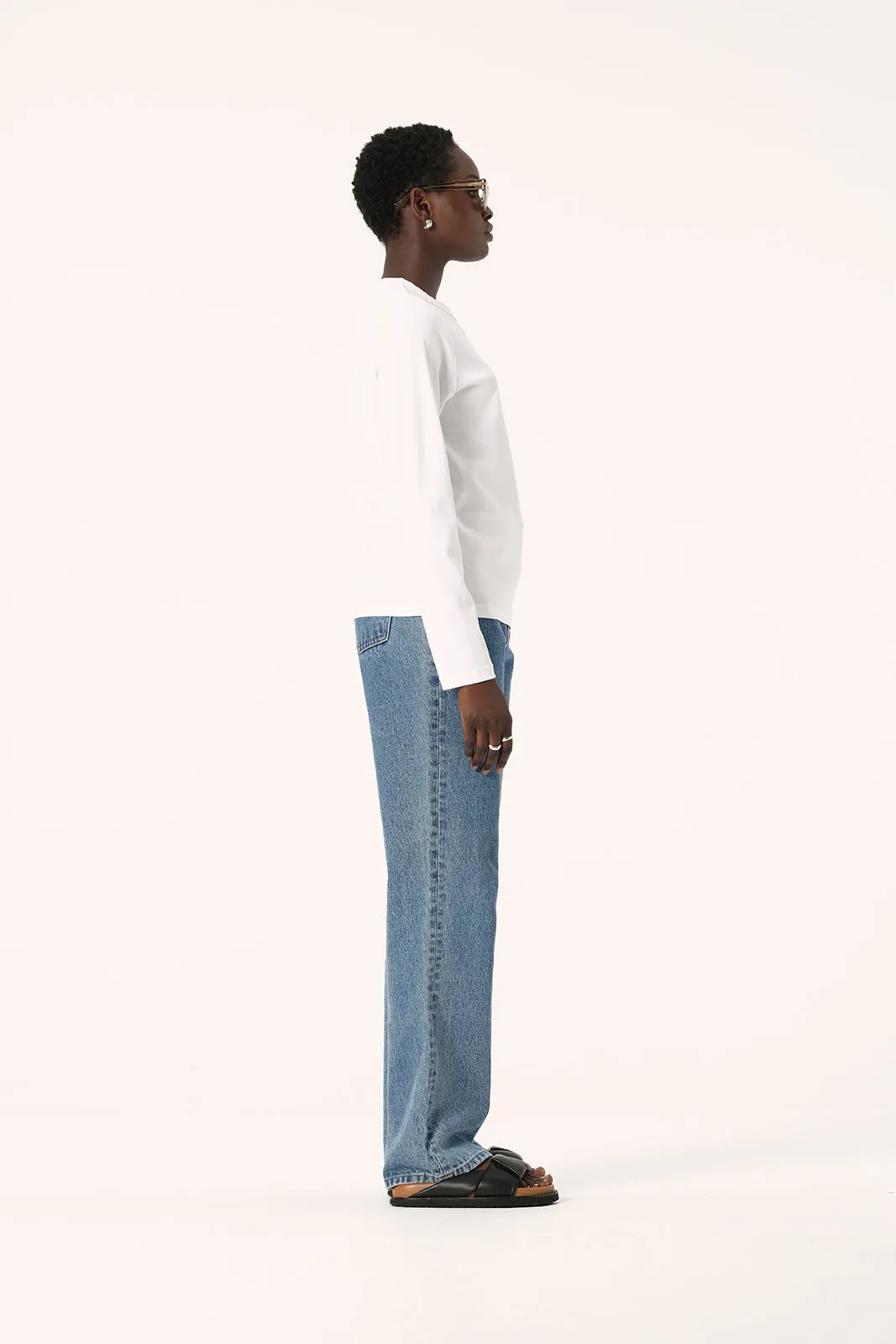 Zoe Long Sleeve Tee White