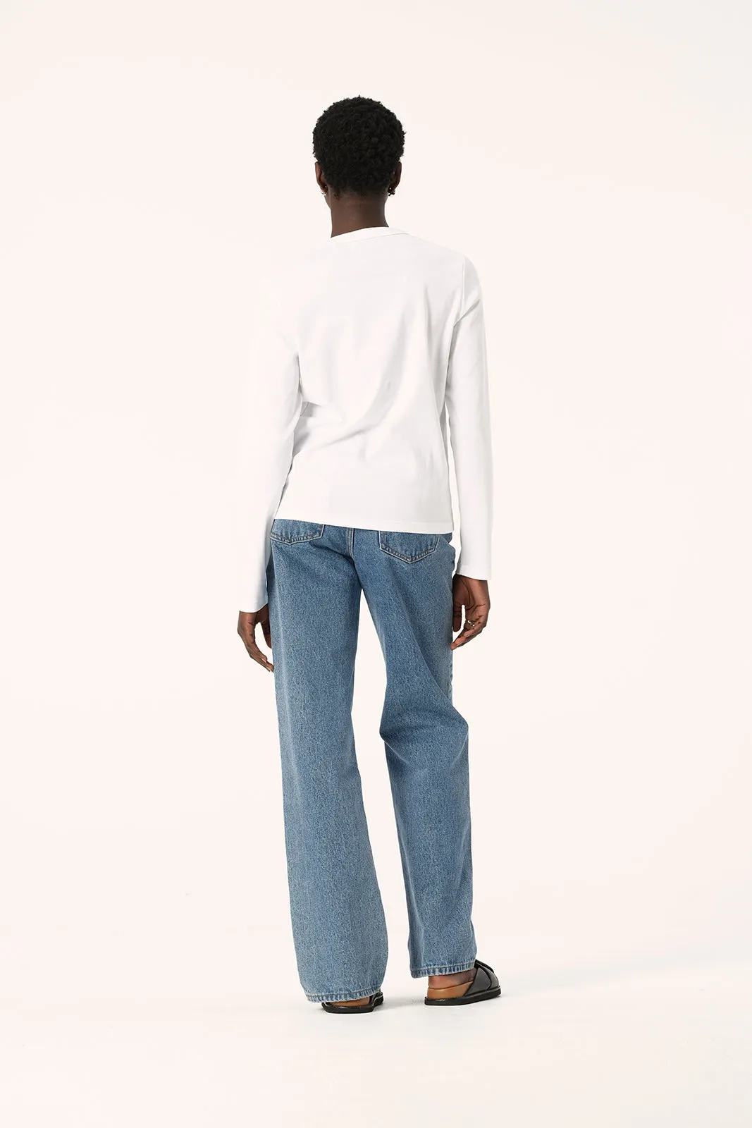 Zoe Long Sleeve Tee White