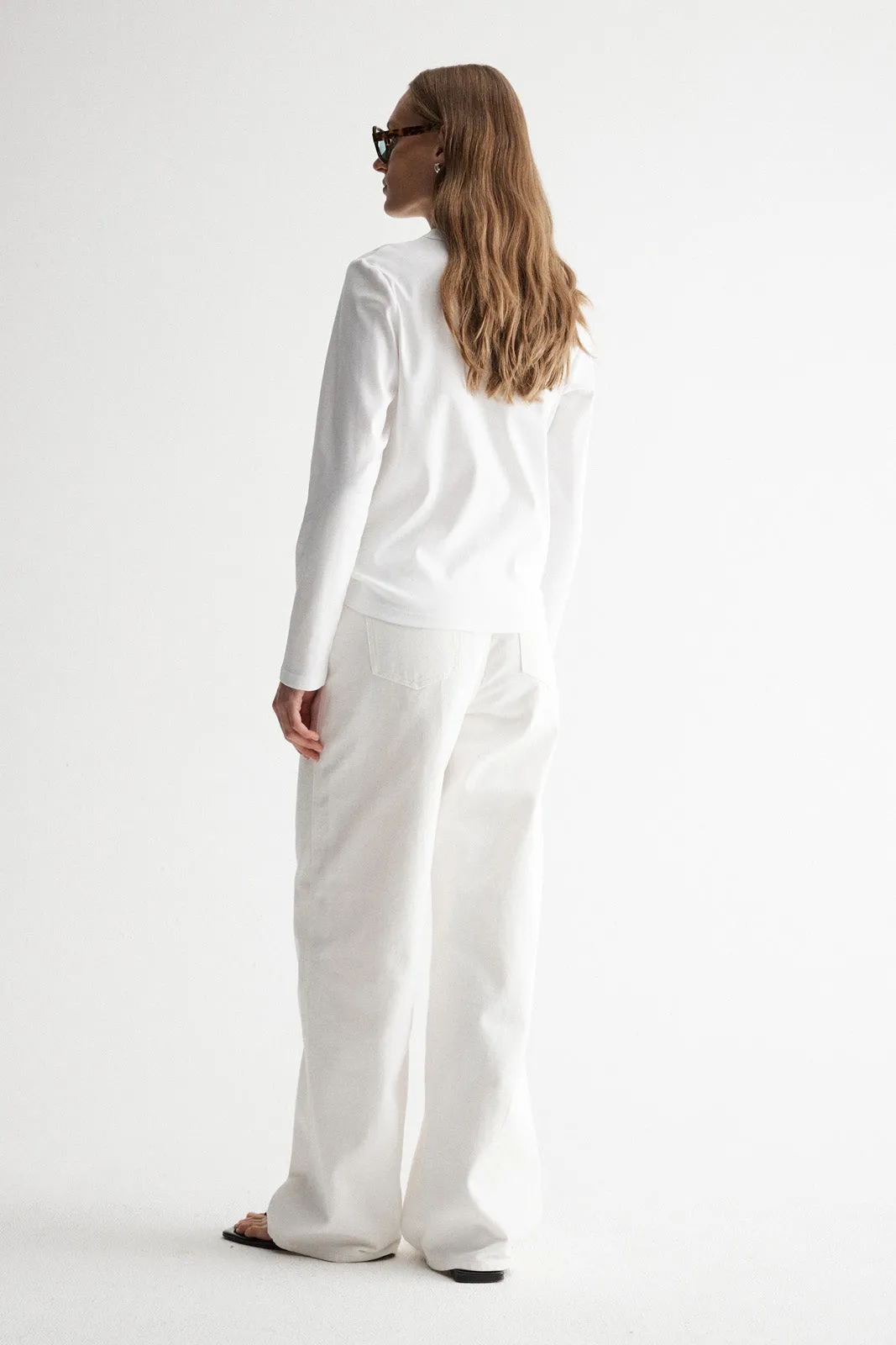 Zoe Long Sleeve Tee White