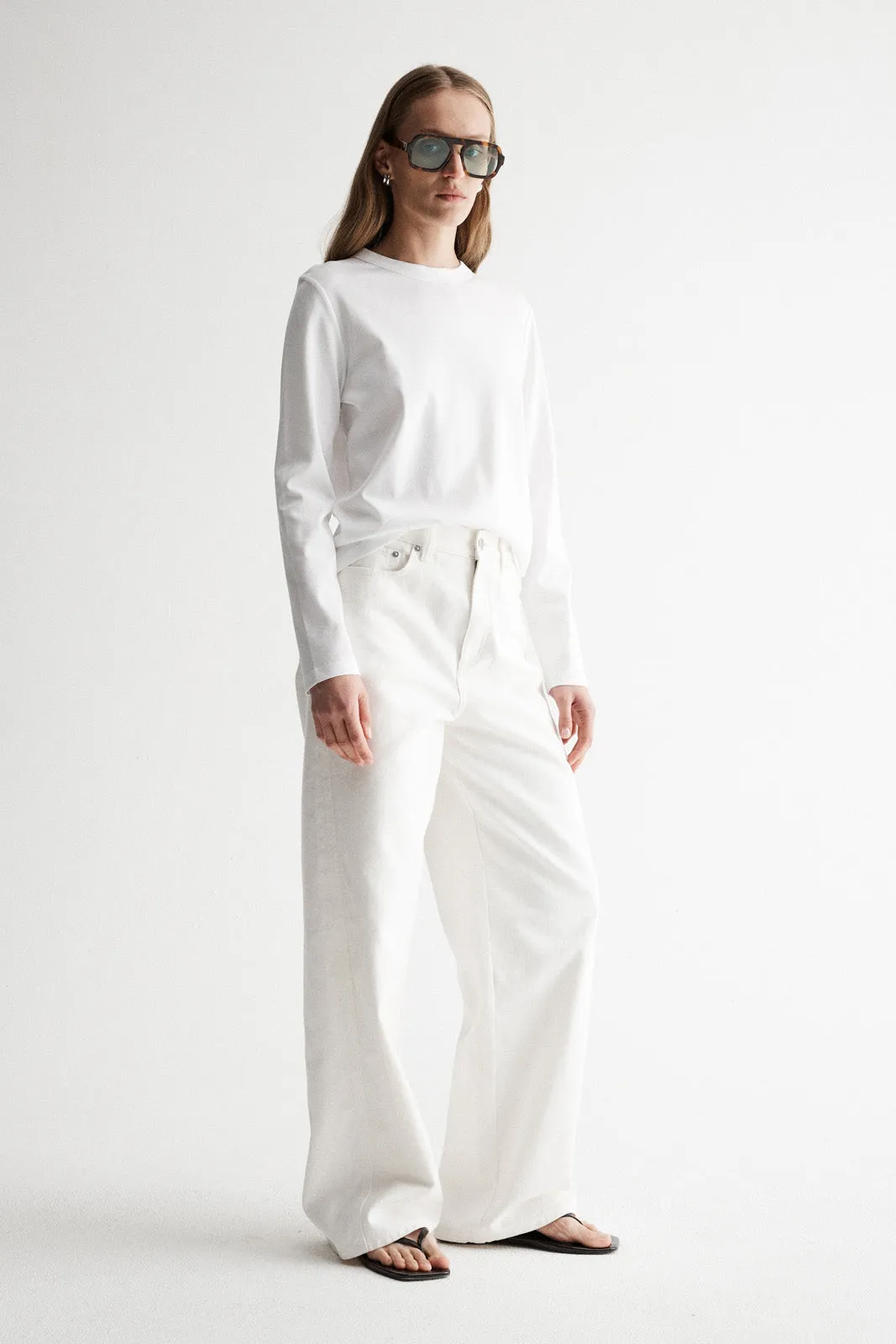 Zoe Long Sleeve Tee White